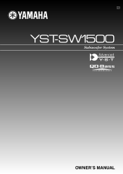 Yamaha YST-SW1500 Owner's Manual