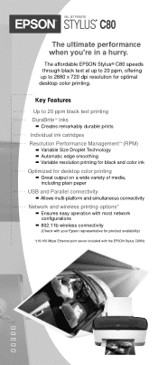 Epson Stylus C80 Product Brochure