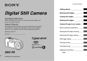 Sony DSC P9 Operating Instructions