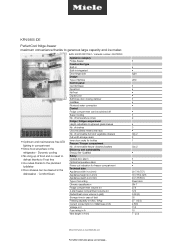 Miele KFN 9855 iDE Product sheet