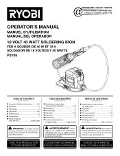 Ryobi P3105 Operation Manual