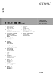 Stihl HT 101 Parts List