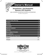 Tripp Lite SU16000RT4UPM Owner's Manual for Hot Swappable Modular UPS 932676
