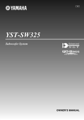 Yamaha YST-SW325 Owner's Manual