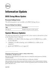 Dell PowerEdge R310 Information Update - Intel Xeon 
	3400 Series 
	Processors