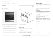 Fisher and Paykel OB24SCDEPX1 Quick Reference guide