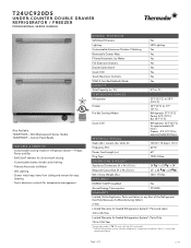 Thermador T24UC920DS Product Spec Sheet