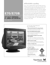 ViewSonic E70-11 Brochure