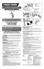 Black & Decker PKS160 Type 1 Manual - PKS100 POWER SCRUB