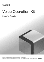 Canon imageRUNNER ADVANCE C5051 Voice Operation Kit Users Guide for imageRUNNER ADVANCE