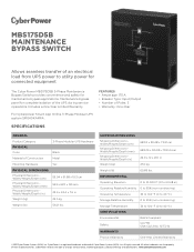 CyberPower MBS175D5B Datasheet