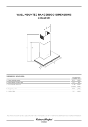 Fisher and Paykel HC36DTXB1 FAP INSTALLATION SHEET VENTILATION (English)