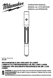 Milwaukee Tool Milwaukee Rechargeable 250L Penlight w/ Laser Operators Manual