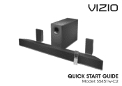 Vizio S5451w-C2 Quickstart Guide