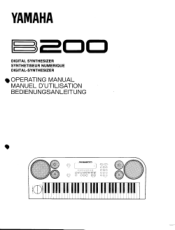 Yamaha B200 Owner's Manual (image)
