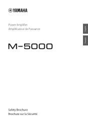 Yamaha M-5000 M-5000 Safety Brochure