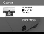 Canon BJC-2100 Series User Manual