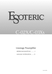 Esoteric C-03Xs 2X / C-03Xs Owners Manual DE IT