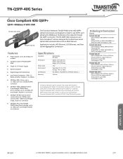 Lantronix TN-QSFP-40G Series TN-QSFP-40G Series Datasheet PDF 300.55 KB