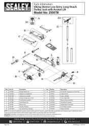 Sealey 2100TB Parts Diagram