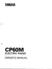 Yamaha CP60M Owner's Manual (image)