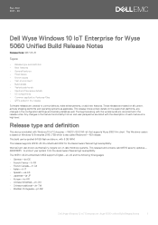 Dell Wyse 5060 Wyse Windows 10 IoT Enterprise for Unified Build Release Notes