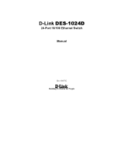 D-Link DES-1024D Manual