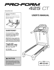 ProForm 425treadmill English Manual