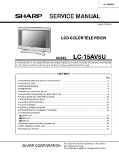 Sharp LC-15AV6U Service Manual
