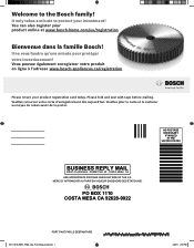 Bosch B11CB81SSS Supplement