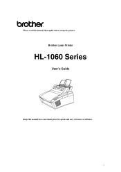 Brother International HL1060 Users Manual - English