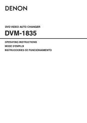 Denon DVM-1835 Owners Manual - Spanish