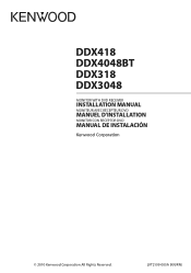 Kenwood DDX4048BT Installation Manual
