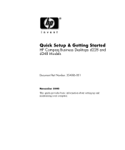 Compaq d228 Quick Setup & Getting Started