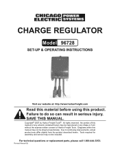 Harbor Freight Tools 96728 User Manual
