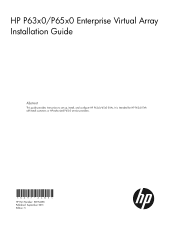 HP P6500 HP P6300/P6500 EVA Installation Guide (5697-2485, September 2013)