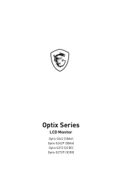 MSI Optix G242P User Manual