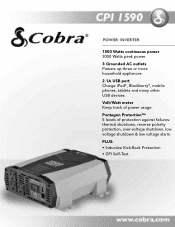 Cobra CPI 1590 CPI 1590 Features & Specs