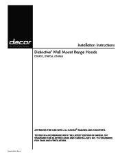 Dacor DTHP3610 Installation Instructions