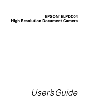 Epson ELPDC04 High Resolution Document Camera User Manual