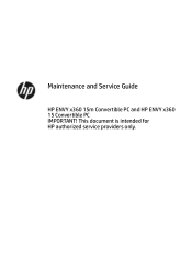 HP ENVY x360 Maintenance and Service Guide