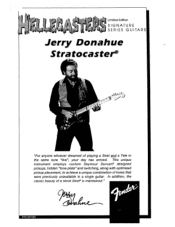 Fender Hellecasters Jerry Donohue Stratocaster Owners Manual