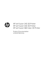 HP Jet Fusion 500 Limited Warranty