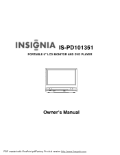 Insignia IS-PD101351 User Manual (English)