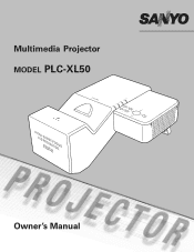 Sanyo XL50 Instruction Manual, PLC-XL50