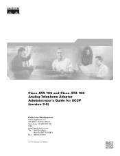 Cisco ATA186-I1 Administration Guide