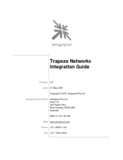 Dell PowerConnect W Clearpass 100 Software Trapeze Networks Integration Guide