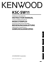 Kenwood KSC-SW11 Instruction Manual