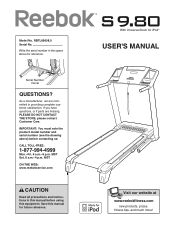Reebok S 9.80 Treadmill English Manual
