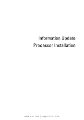 Dell PowerEdge R610 Information
  Update - Processor Installation